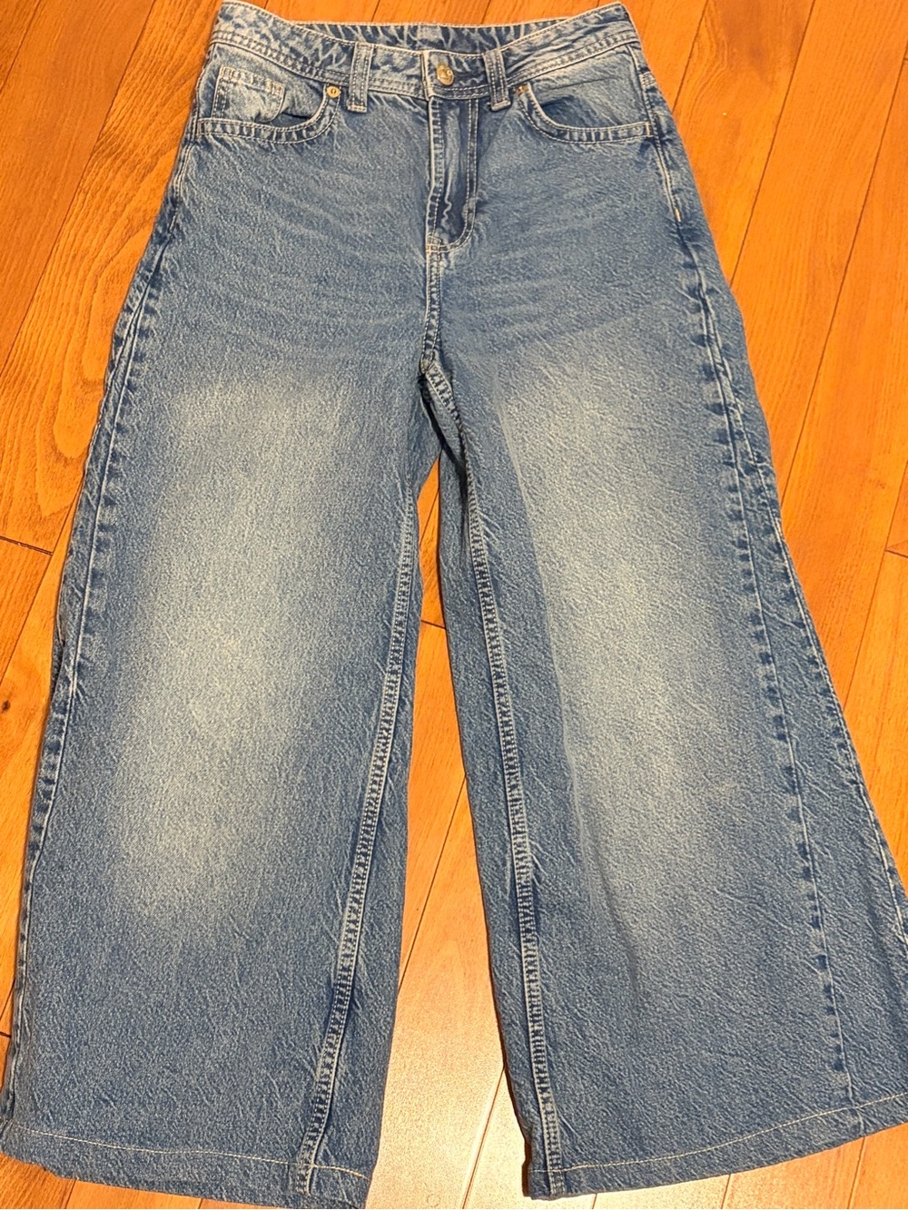 H&M Divided Blue Wide-Leg Baggy Jeans